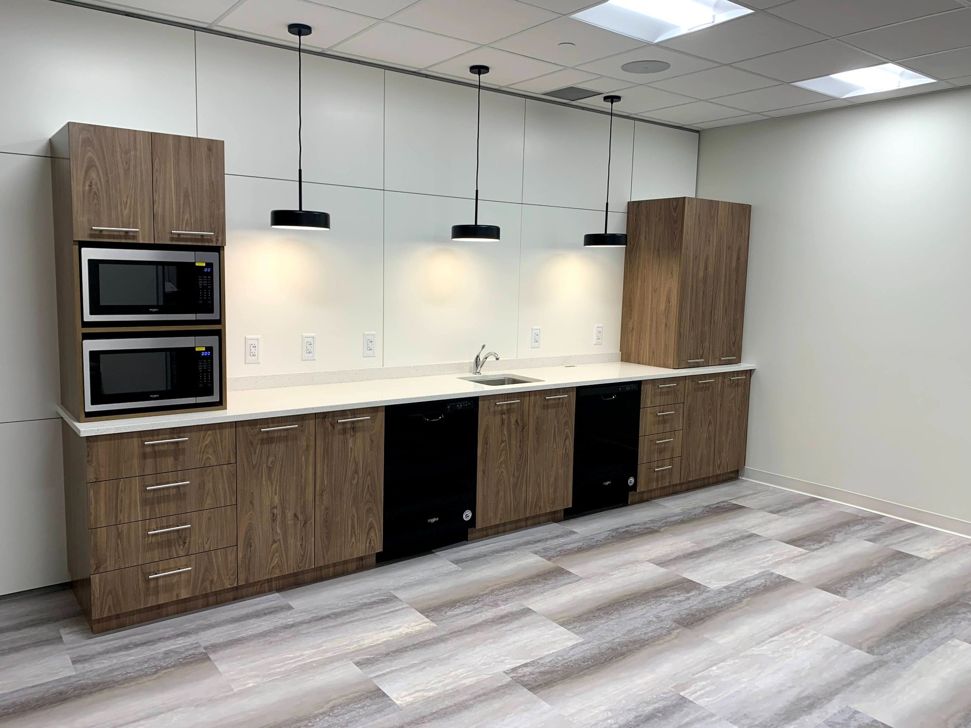 Completed commercial kitchenette and common area upgrade